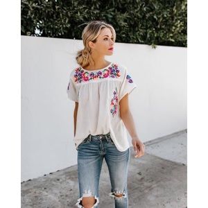 Vici Sayulita Embroidered Top